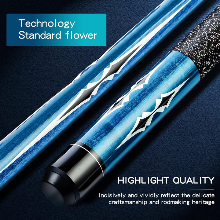 Teekerwan Billardqueue-Set, 13 mm Spitze, Hartholz, kanadischer Ahorn, professioneller Billard-Queue