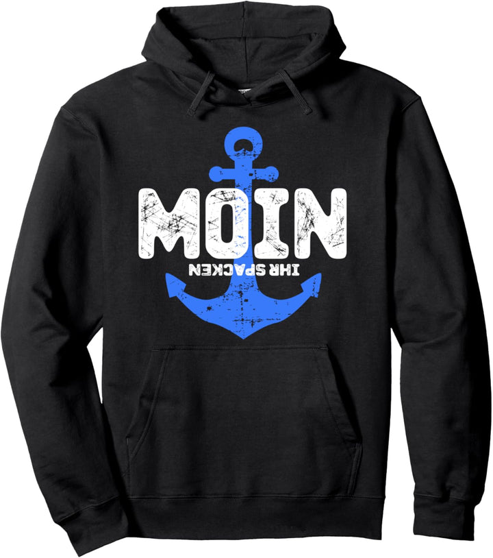Lustiges Geschenk für Plattdeutsche Moin Ihr Spacken Pullover Hoodie