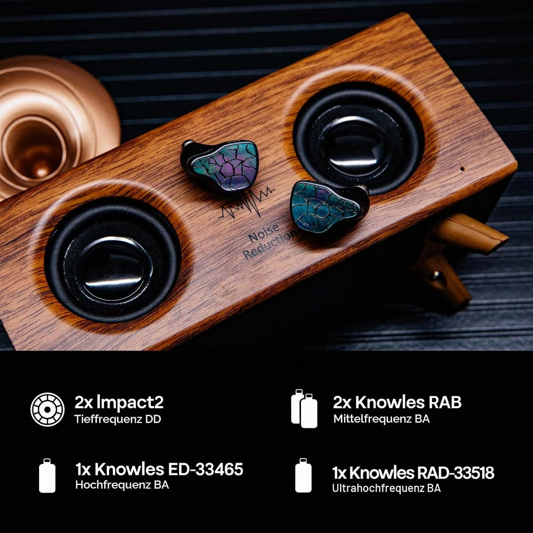 LINSOUL THIEAUDIO Hype 4 MKII 2DD+4BA In-Ear-Monitor,HiFi-Kabelgebundene IEM,Mitreissender &amp; Studio