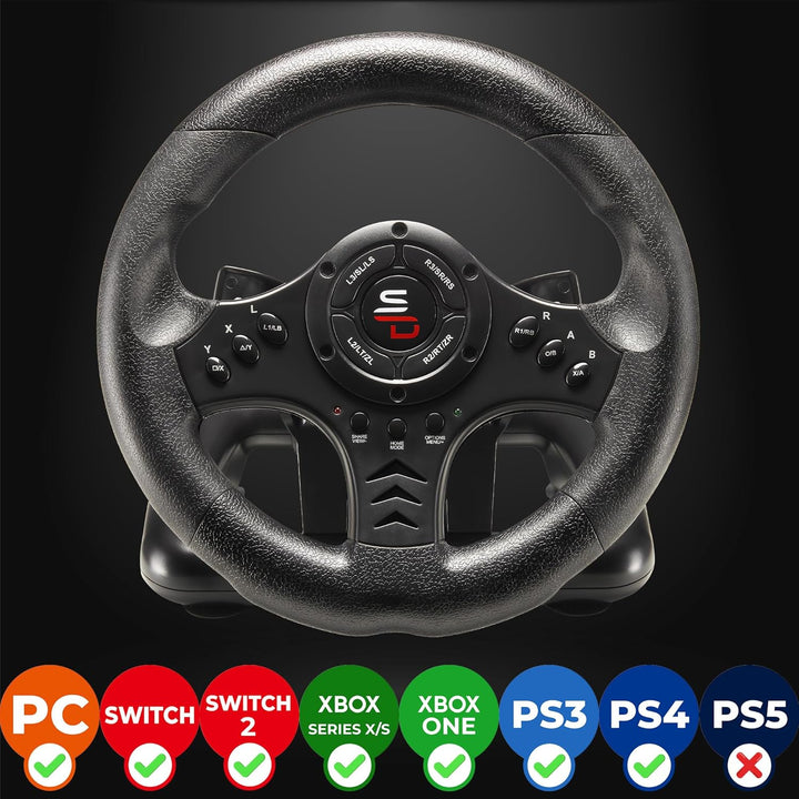 Subsonic Superdrive - Rennlenkrad SV450 Racing Wheel lenkräd mit Pedalen, Shift & Vibration - Xbox X