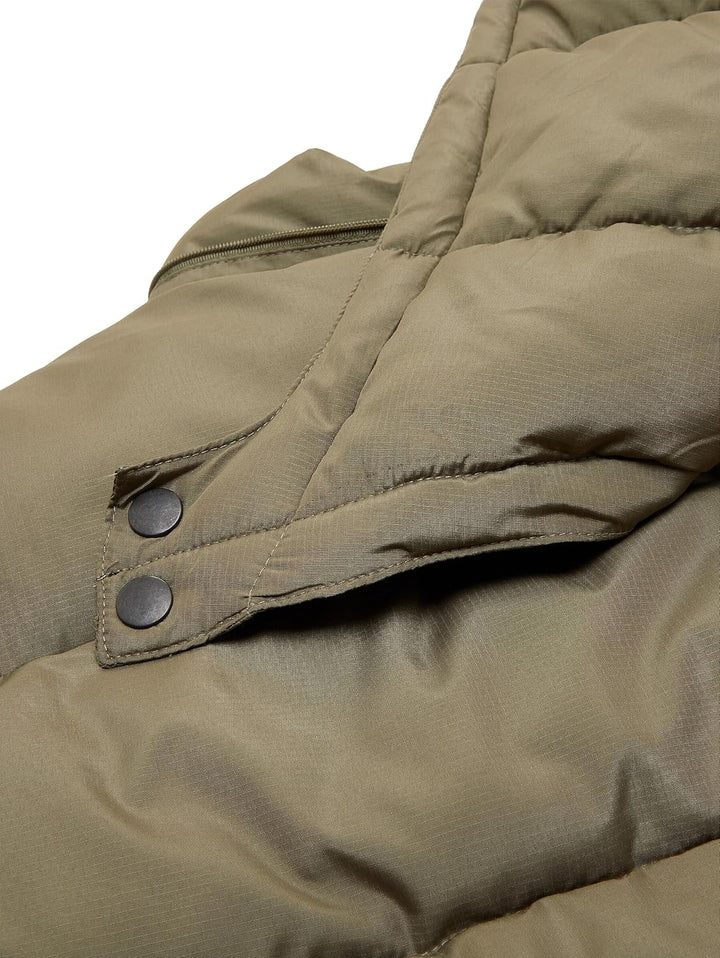 TOM TAILOR Jungen Puffer Winterjacke mit Abnehmbarer Kapuze 128 10415-dusty Olive Green, 128 10415-d