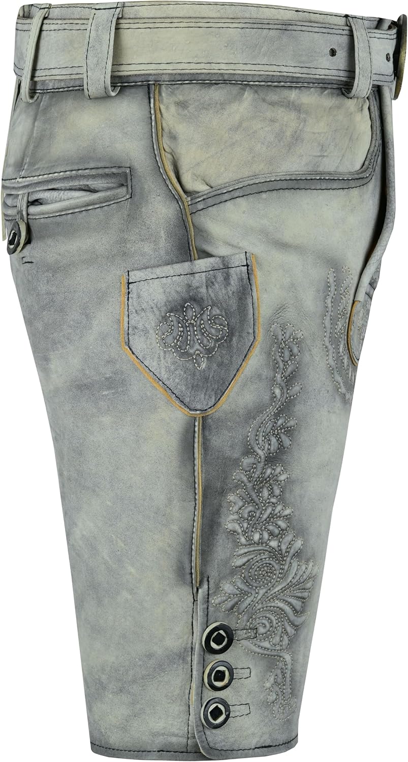 Sterling Sports Herren Trachten Lederhose Oktoberfest Trachtengürtel Bayern Braun Grösse 46-64 46 Ku