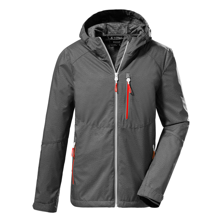 Killtec Jungen Kos 61 Bys Sftshll Jckt Softshelljacke/Outdoorjacke mit Kapuze 128 anthrazit, 128 ant