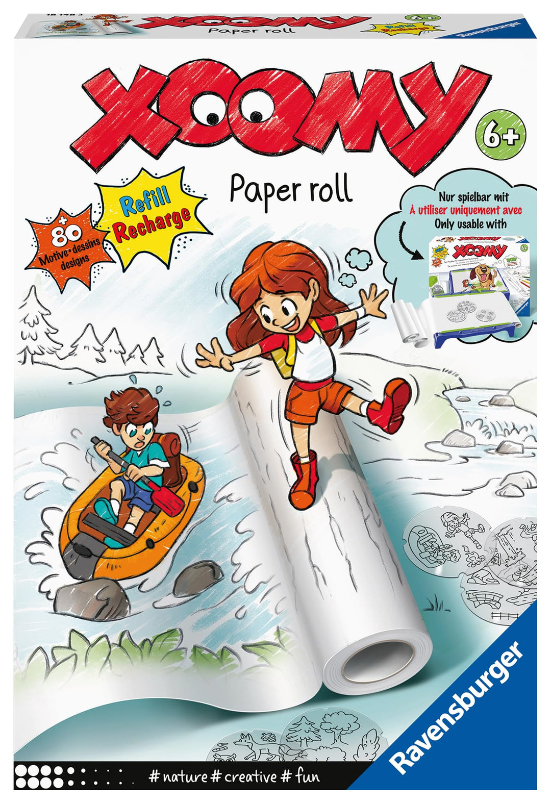 Ravensburger Xoomy® Maxi Paper Roll Refill 18148 - Kreatives Zeichnen und Malen für Kinder ab 6 Jahr