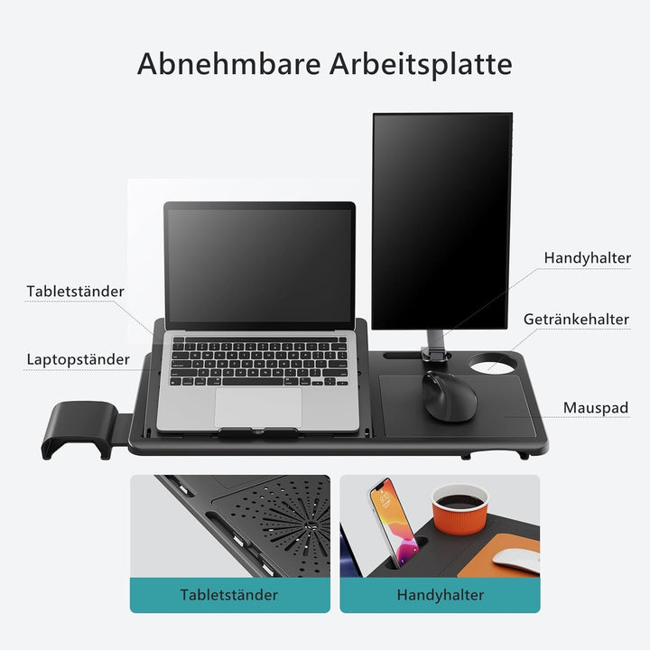Newtral NT002 Bürostuhl Ergonomisch mit Fussstütze, Ergonomischer Schreibtischstuhl 150kg, Ergonomic