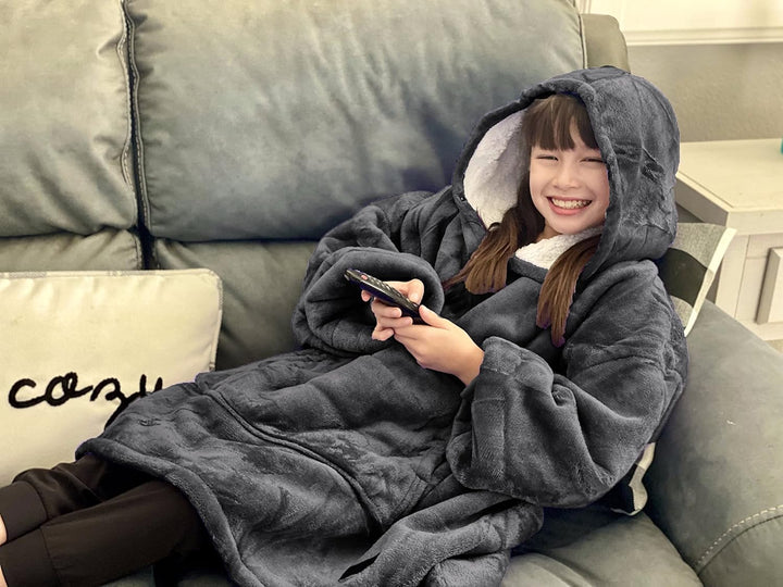 Catalonia Classy Oversized Sherpa Hoodie Decke, grosses Kapuzen-Sweatshirt für Frauen, weiche gemütl