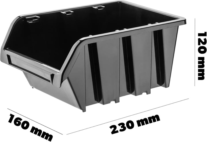 KADAX Werkstatt-Stapelkiste, Stapelbox aus PP Kunststoff, Sichtlagerbox in verschiedenen Grössen, La