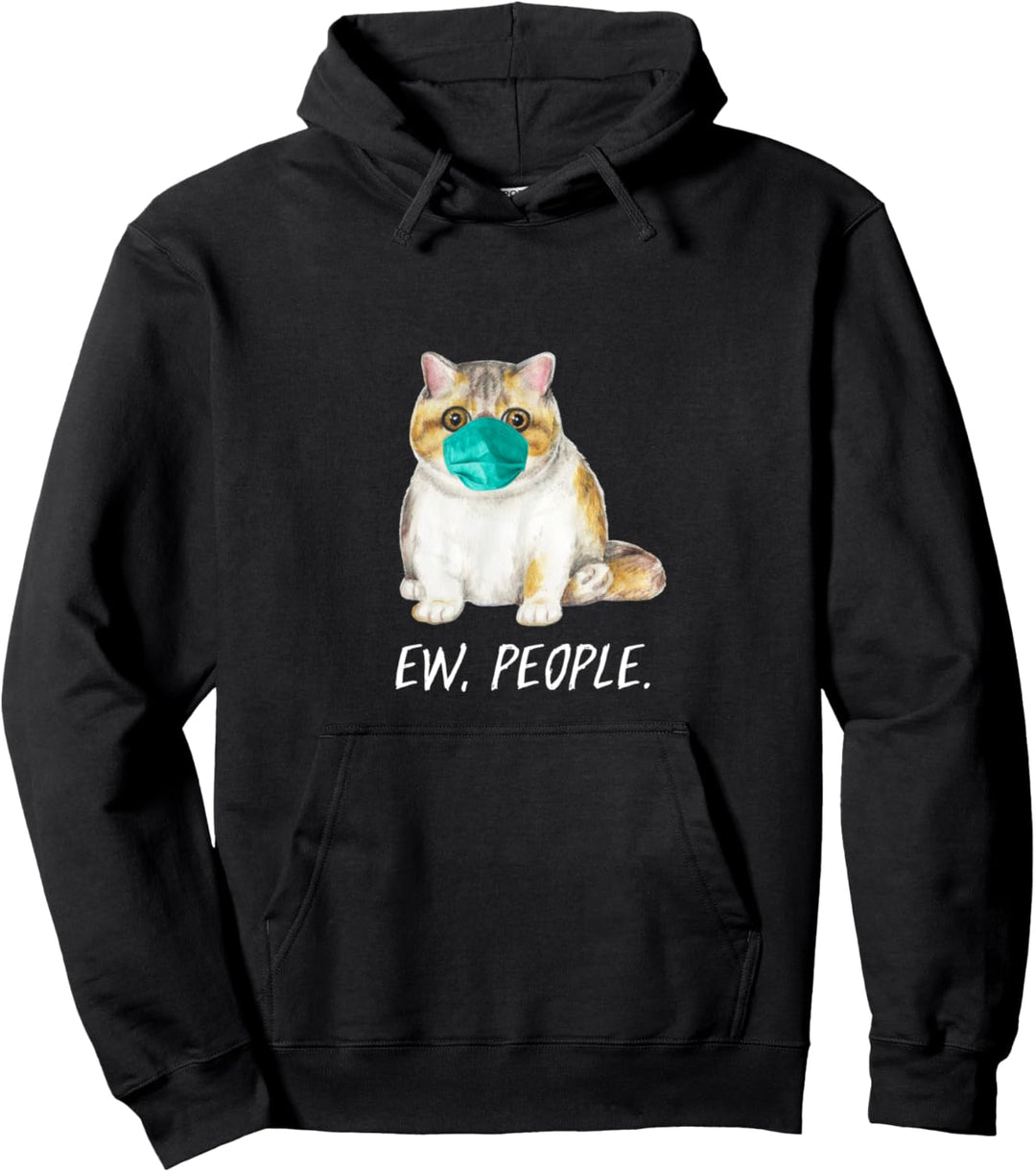 EXOTIC SHORTHAIR Katze mit Gesichtsmaske Mundschutz Pullover Hoodie