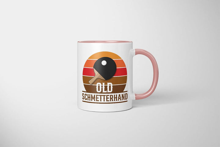 Lustige Tischtennis Tasse | Old Schmetterhand Retro Design | Geschenkidee für Ehemann, Vater, Opa Ro