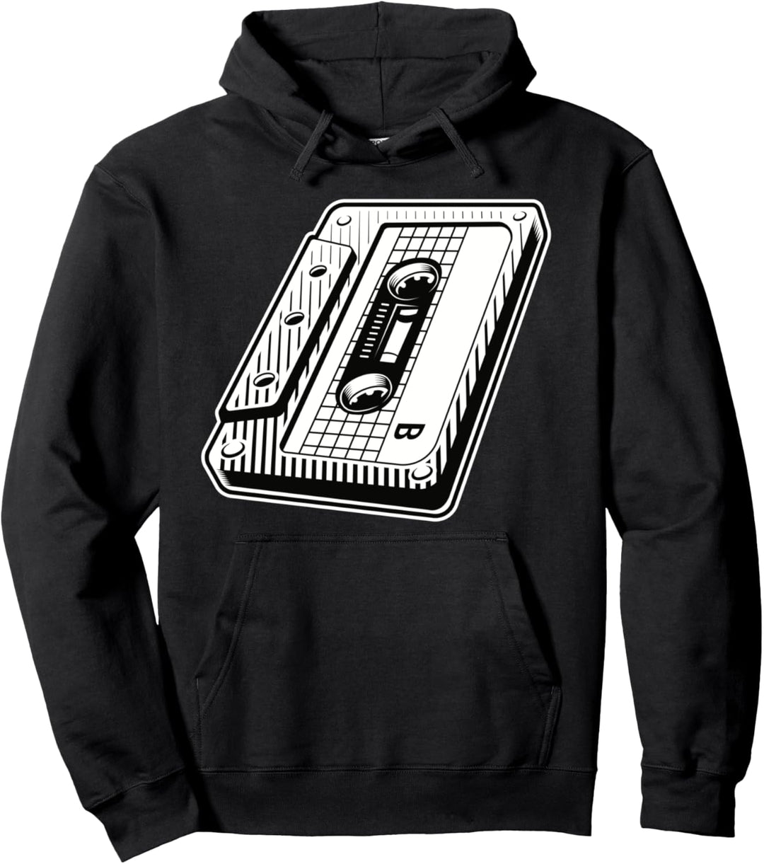 Disco Musik Kassette Mixtape Retro 80e Tonband 90er Cassette Pullover Hoodie