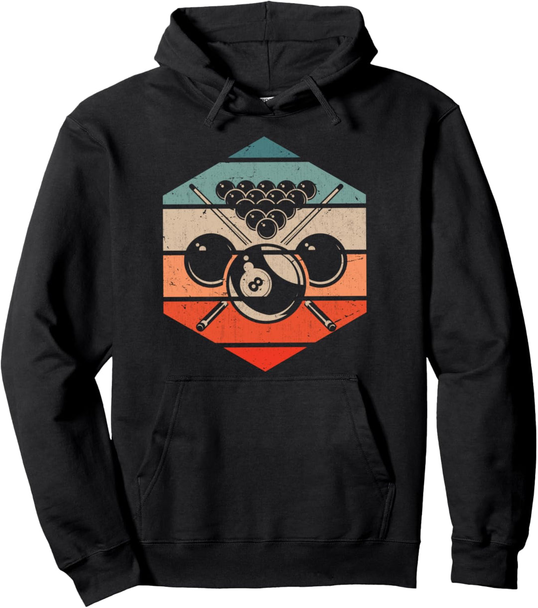 Vintage Billard 8 Ball Snooker Spieler Pullover Hoodie