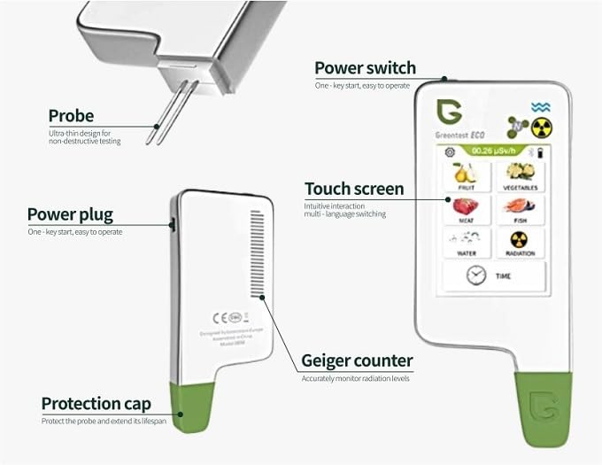 Greentest Strahlenerkennung Geiger Zähler Wasserhärte Nitrat-Tester Diätetische Nitrate Obst Gemüse