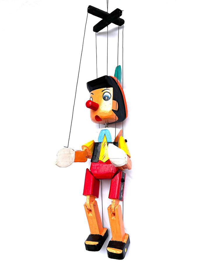 Pinocchio aus Holz mit Seilen, 30 cm, mehrfarbig (HC Enterprise-0325), 30 cm