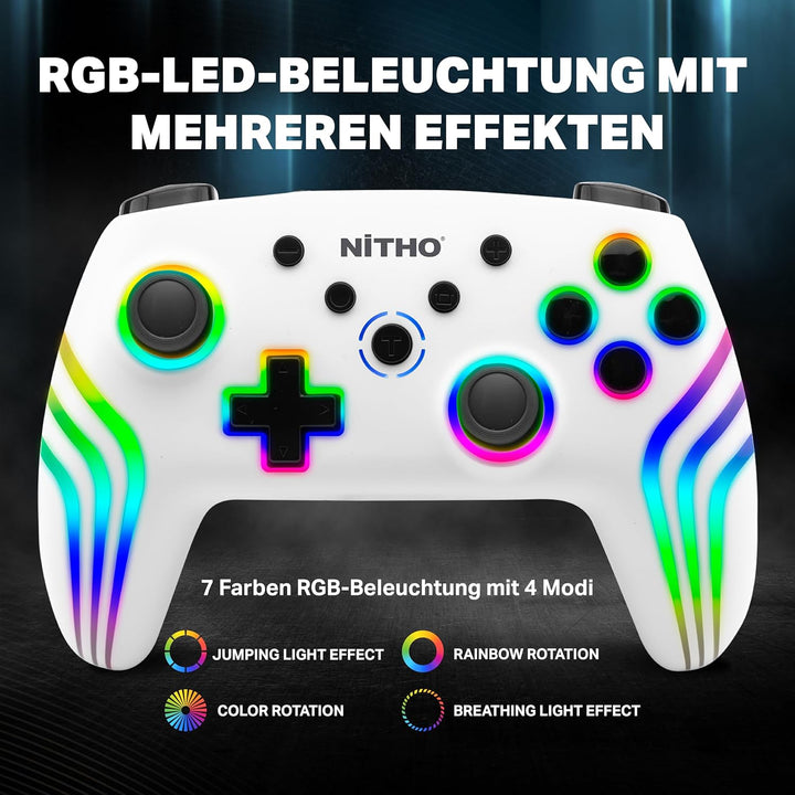 NITHO NEXUS Wireless Controller Kompatibel mit Switch/Switch 2/Lite/OLED/PC/Android, Gamepad mit 6 A