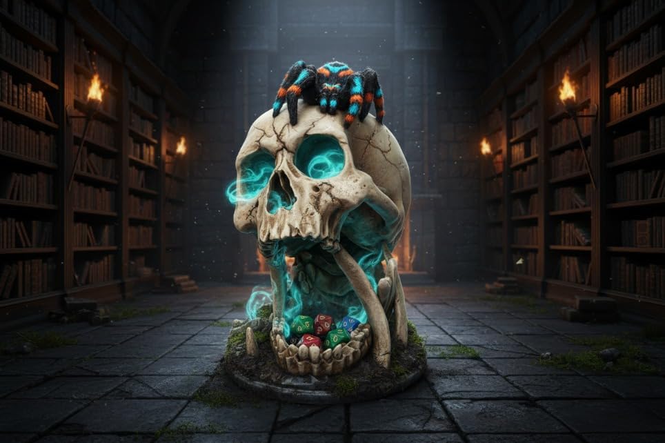 3D Vikings Würfelturm Totenkopf für alle Würfelgrössen Perfekter Würfelroller für Dungeons and Drago