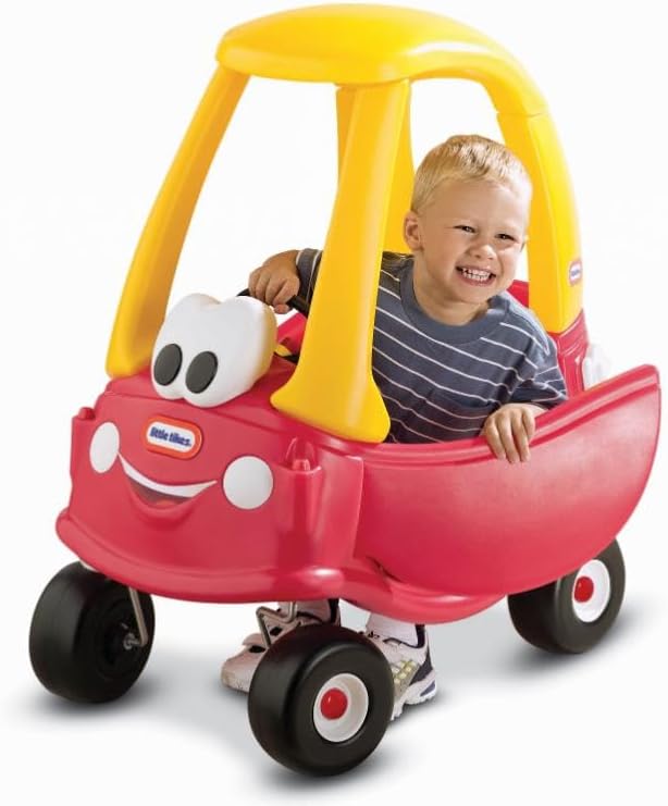 Little Tikes 612060E5 Cozy Coupe Car-Kids Ride-On Rutschfahrzeug, Mini Schiebe-Auto mit echter Hupe,