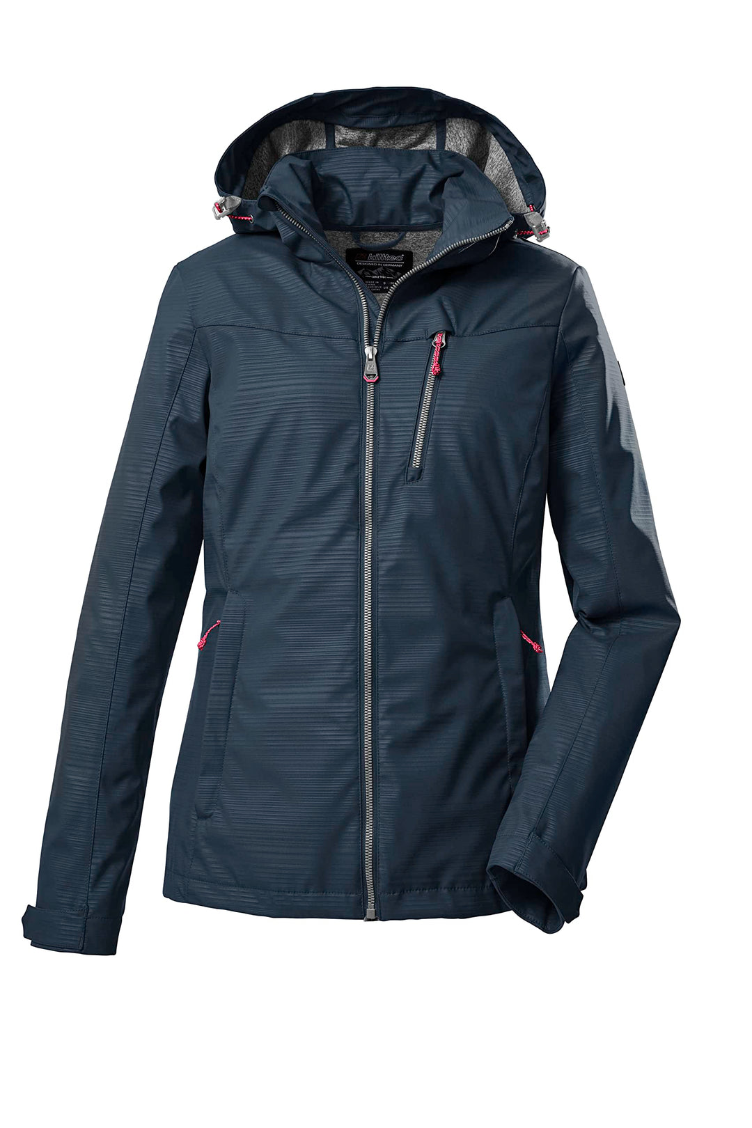 Killtec Damen Kos 91 Wmn Sftshll Jckt Softshelljacke/Outdoorjacke mit abzippbarer Kapuze 36 dunkelna