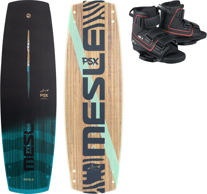 Mesle Wakeboard Paket PSX II mit Fuse Bindung, Seilbahn Pro Flex Board für Obstacle 141.0 Zentimeter