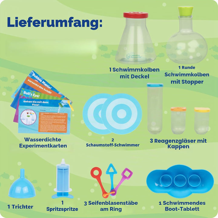 Learning Resources Splashology! Wasser-Experimentierkasten, ab 3 Jahren, Mint-Spielzeug für Kinder,