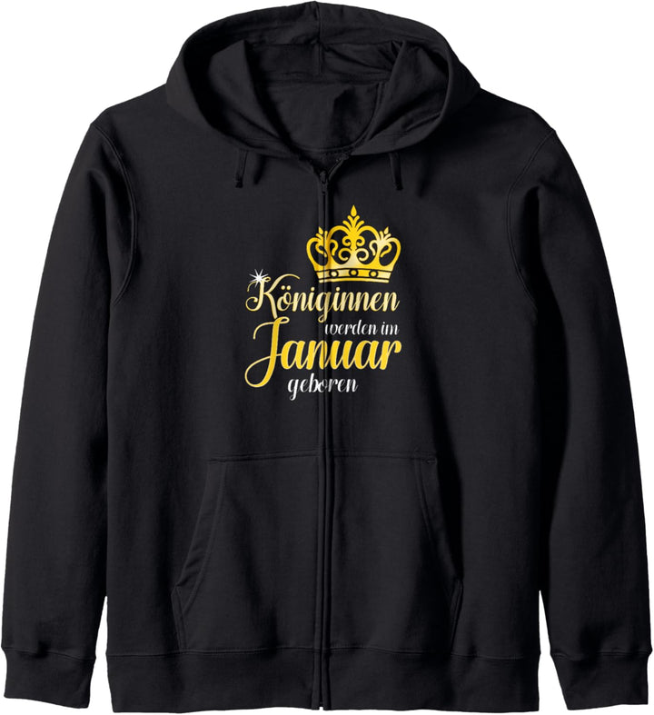 Königinnen Werden Im Januar Geboren Geburtsmonat Geschenk Kapuzenjacke