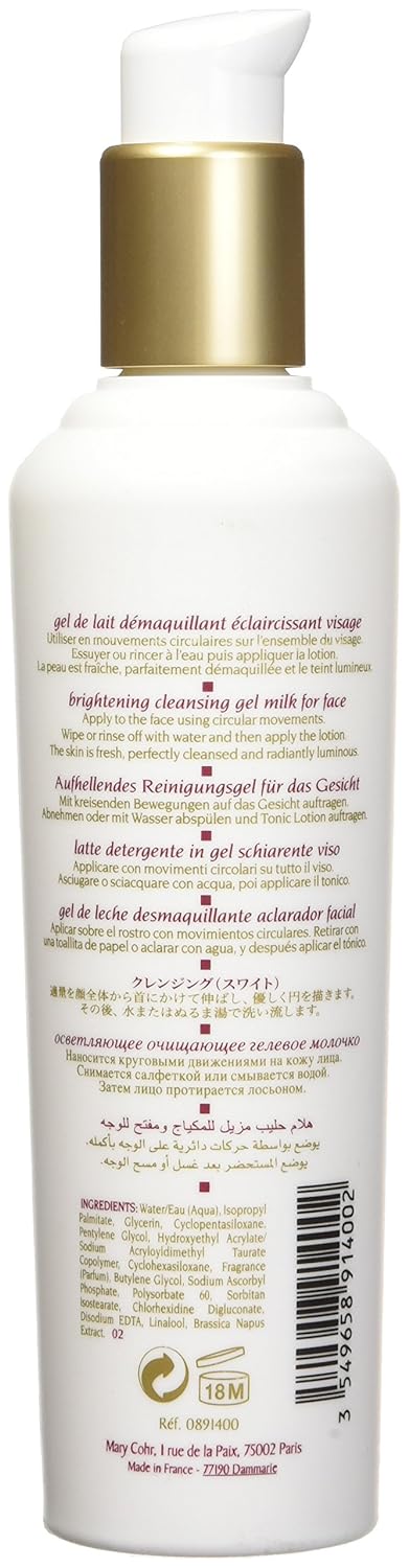Mary Cohr Paris: SWHITE Gel de Lait Demaquillant Eclaircissant Reinigungsgel Milch, 1er Pack (1 x 20
