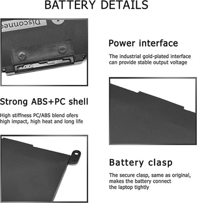 AKKEE 42Wh YRDD6 Replacement Laptop Akku für Dell Inspiron 5481 5482 5485 5491 2-in-1 5493 5584 5593