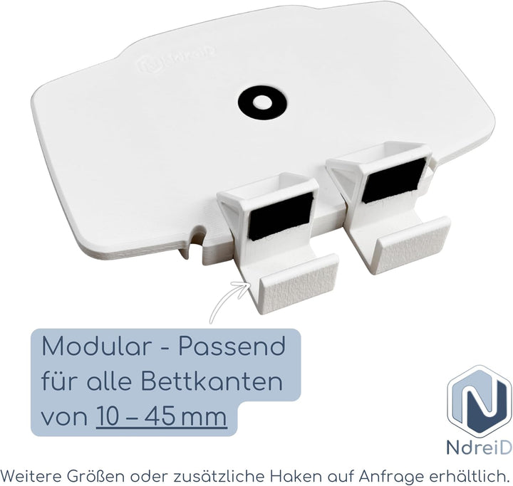 Toniebox 2.0 Betthalterung – Halter für Kinderbett | Modular mit Ablage für Tonies | Passt für alle