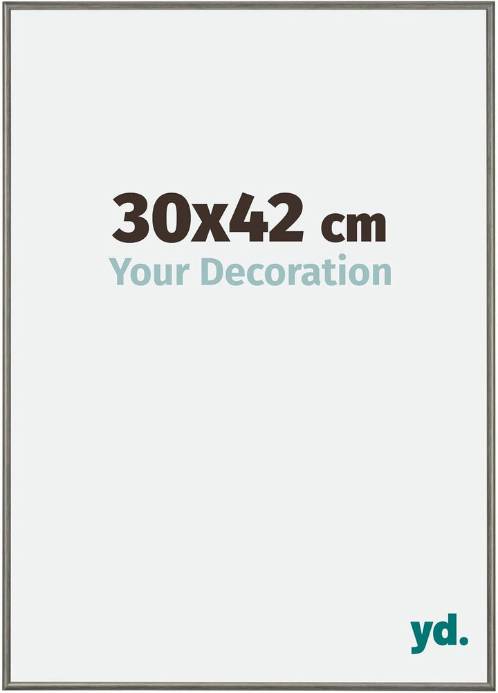 yd. Your Decoration - Bilderrahmen 30x42 cm - Bilderrahmen aus Aluminium mit Acrylglas - Antireflex