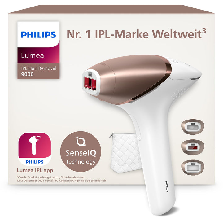Philips Lumea IPL 9000 Serie, 3 Aufsätze – Haarentfernungsgerät