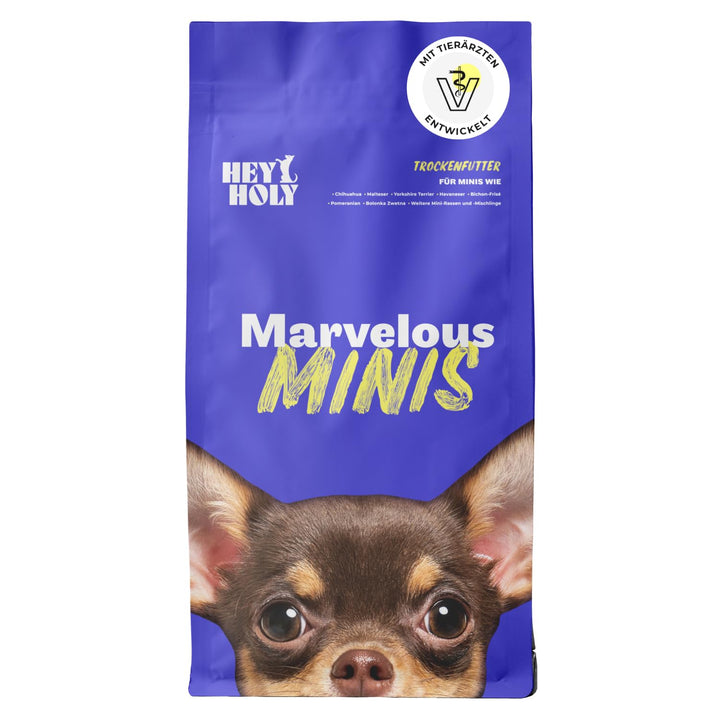 HEY HOLY – Marvelous Minis Trockenfutter für ausgewachsene Hunde mit 40% Forelle – 1er Pack (7kg) –