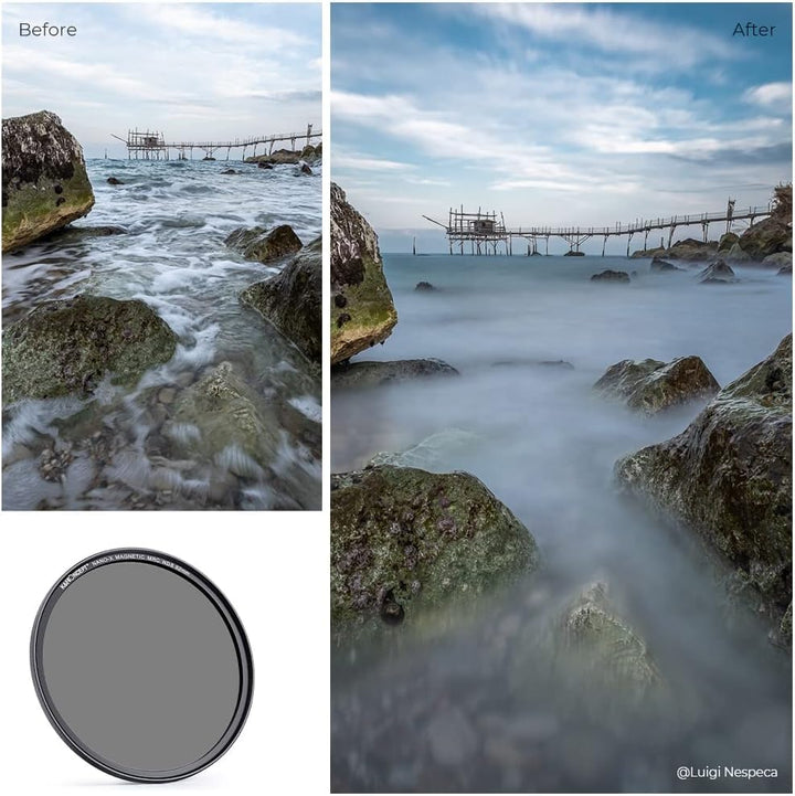 K&F Concept Nano X-Serie ND Filter magnetisch Magnetfilter ND8(3 Blendenstufen) mit Objektivadapter-