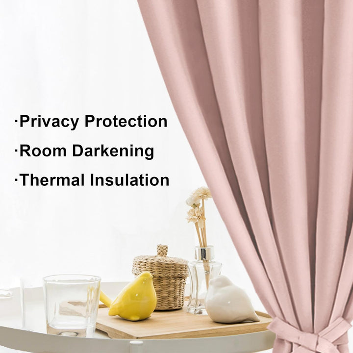 XWZO Blickdichte Vorhänge Verdunklungsvorhänge mit Ösen 2 Stücke Gardienen mit Raffhalter Lichtundur