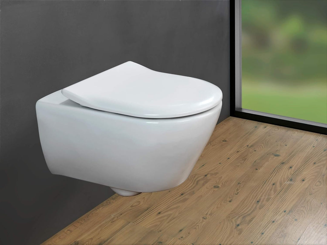 WENKO WC-Sitz Exclusive Nr. 5, Toilettensitz mit Absenkautomatik, passend für Villeroy & Boch Subway