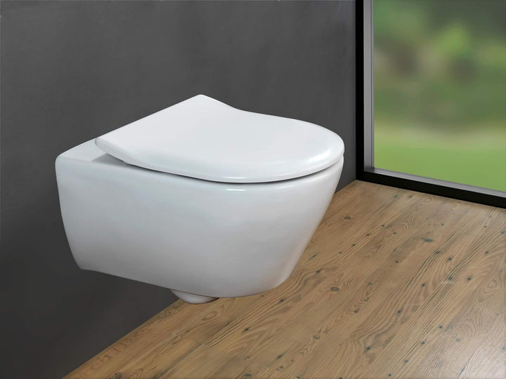 WENKO WC-Sitz Exclusive Nr. 5, Toilettensitz mit Absenkautomatik, passend für Villeroy & Boch Subway