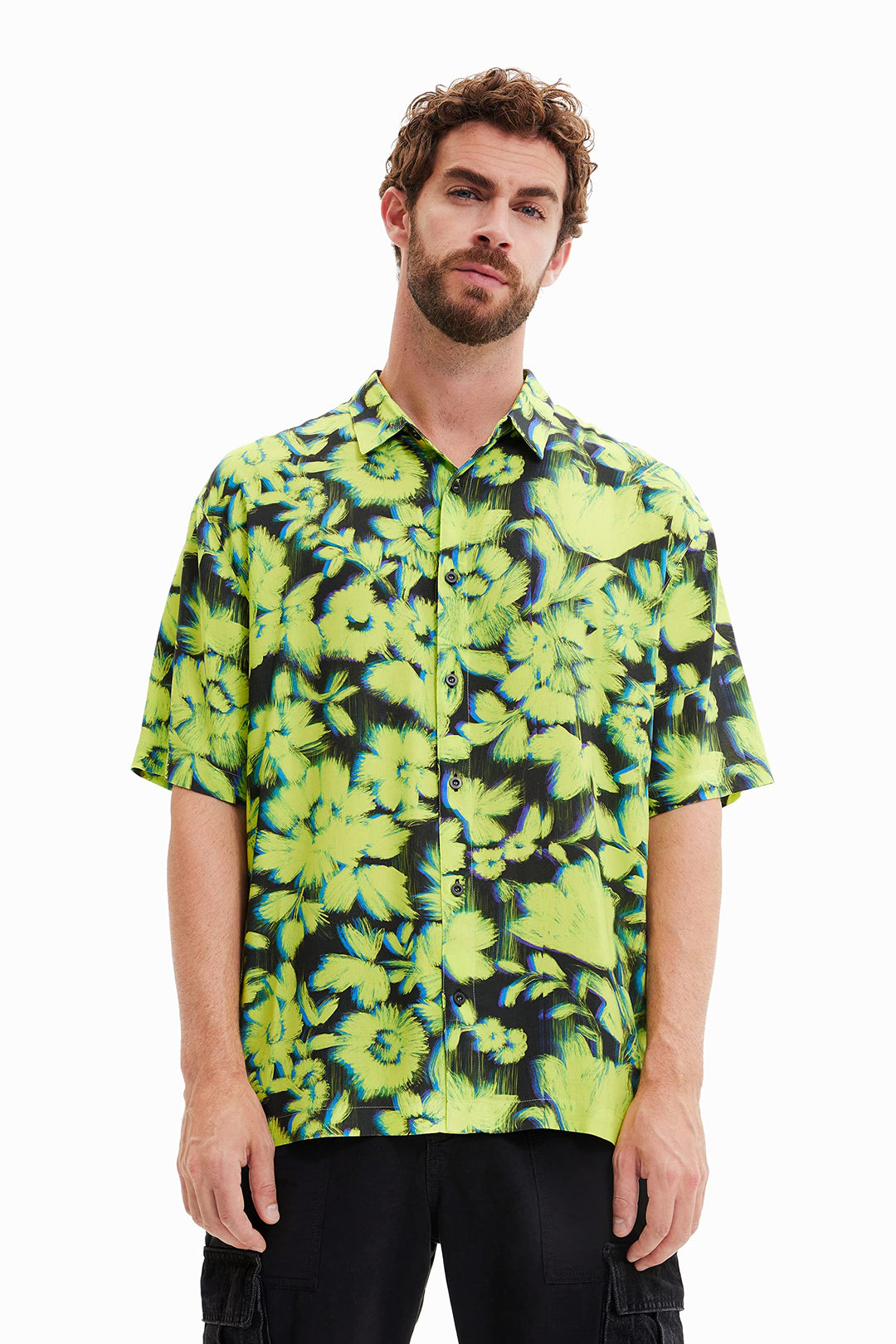 Desigual Herren Shirt XXL Schwarz, XXL Schwarz