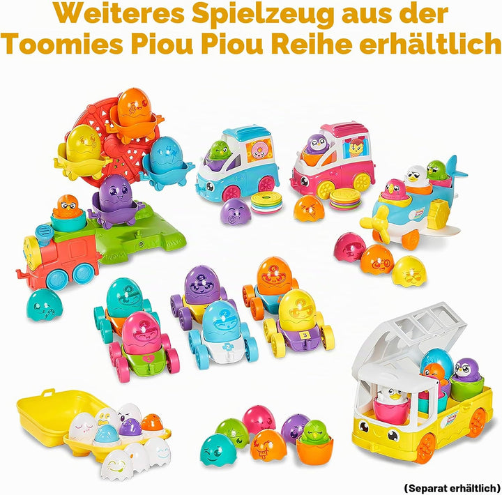 TOMY Toomies Versteck- und Quiek Mein kleiner Donut Lieferwagen, das Schiebe und Osterspielzeug für