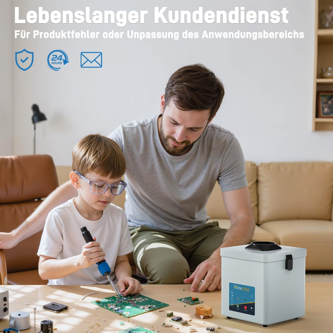 FumeClear FC2001A Lötrauchabsorber Lötrauchabsaugung, 120 to 180m³/h starke Absaugung, geräuscharmes