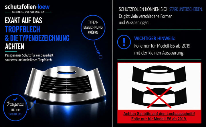 3 x Schutzfolie/Kratzschutz passend für Jura E-Line - E6 - (Modell ab 2019 bis Heute inkl. EB Modell