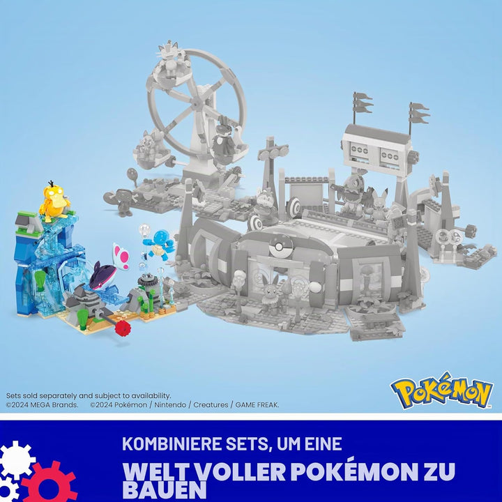 Mattel MEGA Pokémon Actionfigur-Bauspielzeug, Wasserabenteuer mit 319 Teilen und beweglichem Schiggy