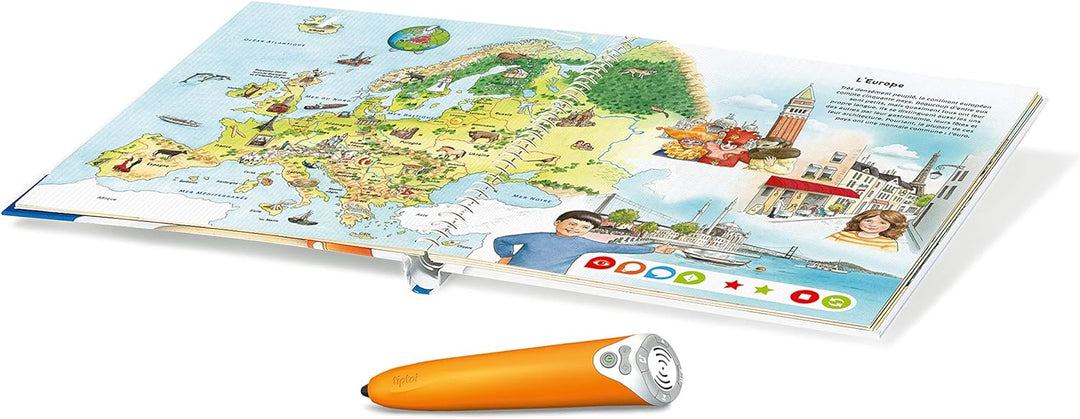 Ravensburger - Tiptoi Interactive Reader Komplettset - Mein erstes Atlas-Buch auf Französisch - Elek