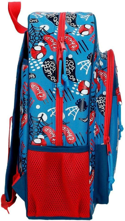 Marvel Go Webs go Schulrucksack Verschiedene Grössen Blau Polyester Rucksack 38, Rucksack 38