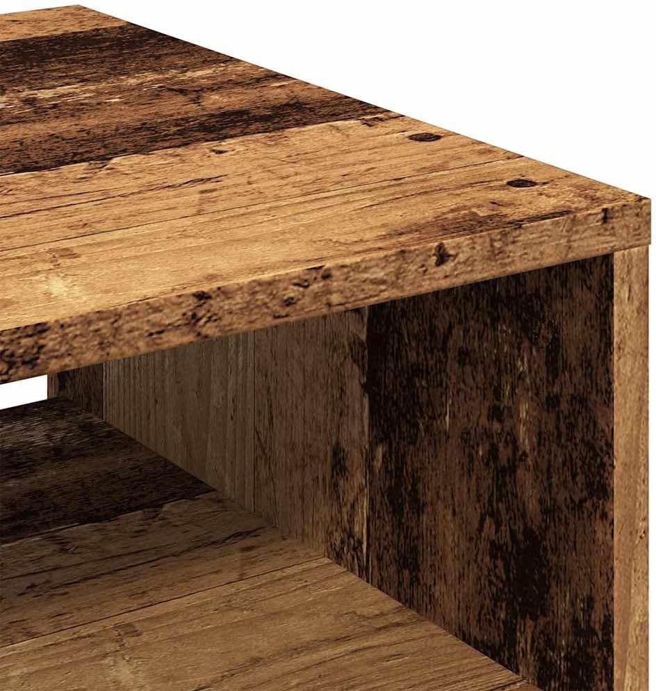 vidaXL Couchtisch Altholz-Optik 40x40x43 cm Holzwerkstoff 40 x 40 x 43 cm Antikes Holz 1, 40 x 40 x
