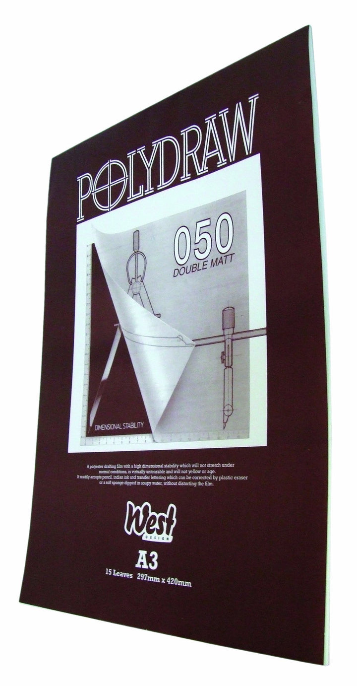 Polydraw Zeichenblock, A3, 0,05 mm, doppelmatt, mit 15 Blättern
