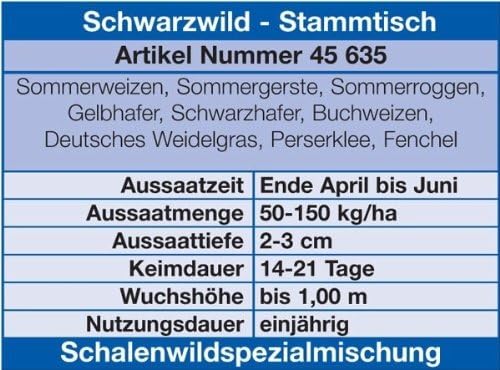 Kiepenkerl 690585 Schwarzwild-Stammtisch (Wildackersamen)