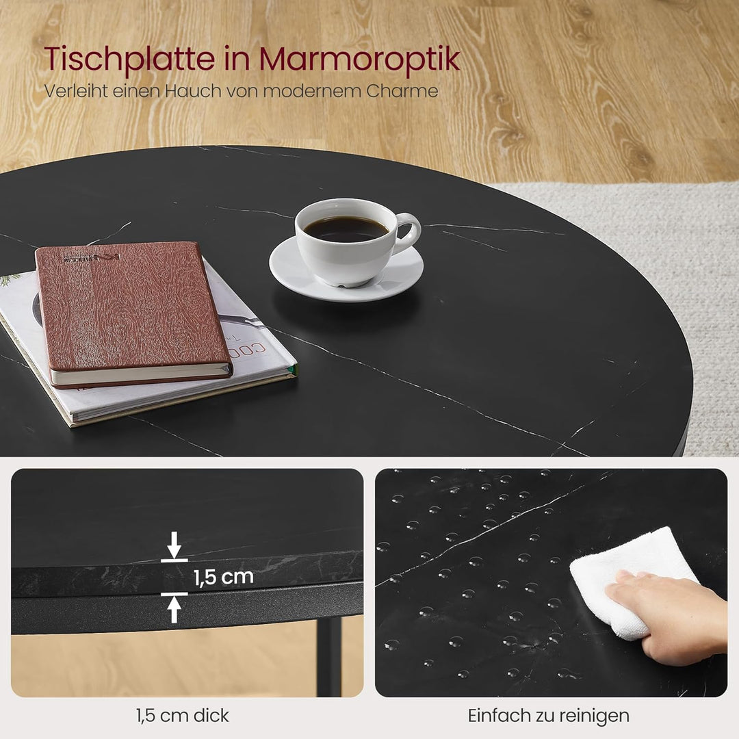 VASAGLE Couchtisch, Wohnzimmertisch, Sofatisch, für Wohnzimmer, mit Glasplatte, viel Stauraum, einfa