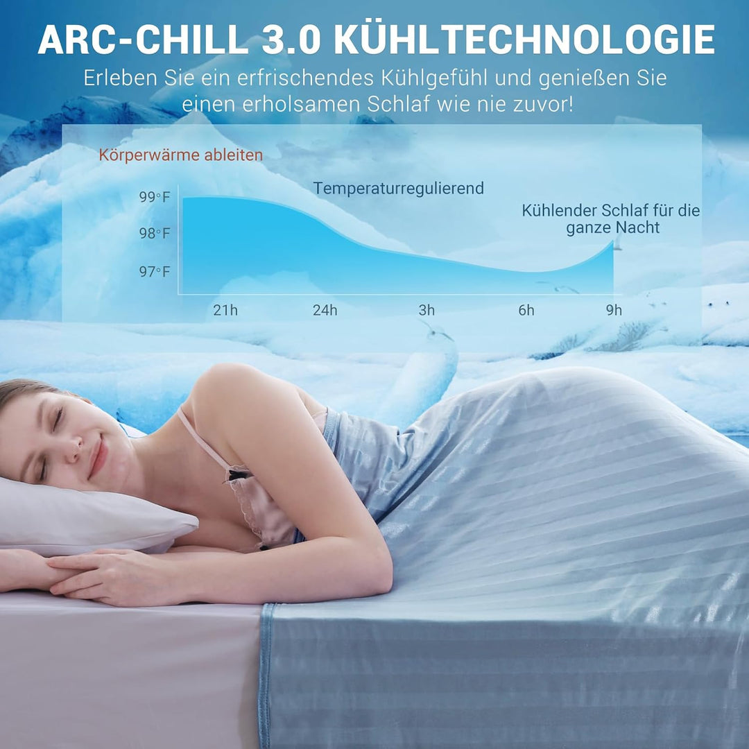 Elegear Kühldecke Sommerdecke - Japanische Arc-Chill 3.0 Kühlfasern Q-Max>0,5 doppelseitige Selbstkü