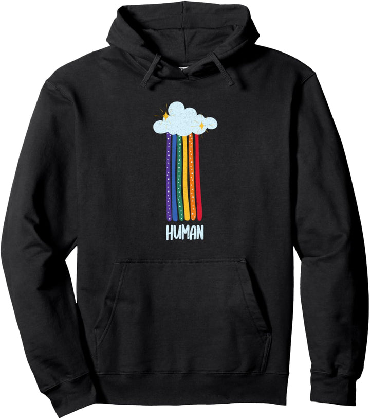 Regenbogen Human Pride LGBT Lesben Schwul Transgender Pullover Hoodie