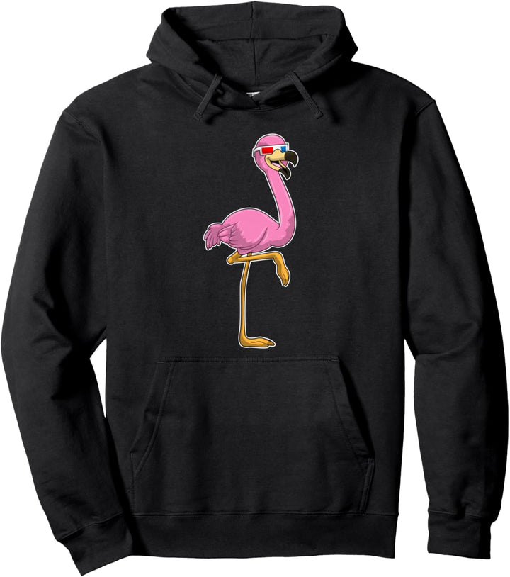 Flamingo Brille Pullover Hoodie