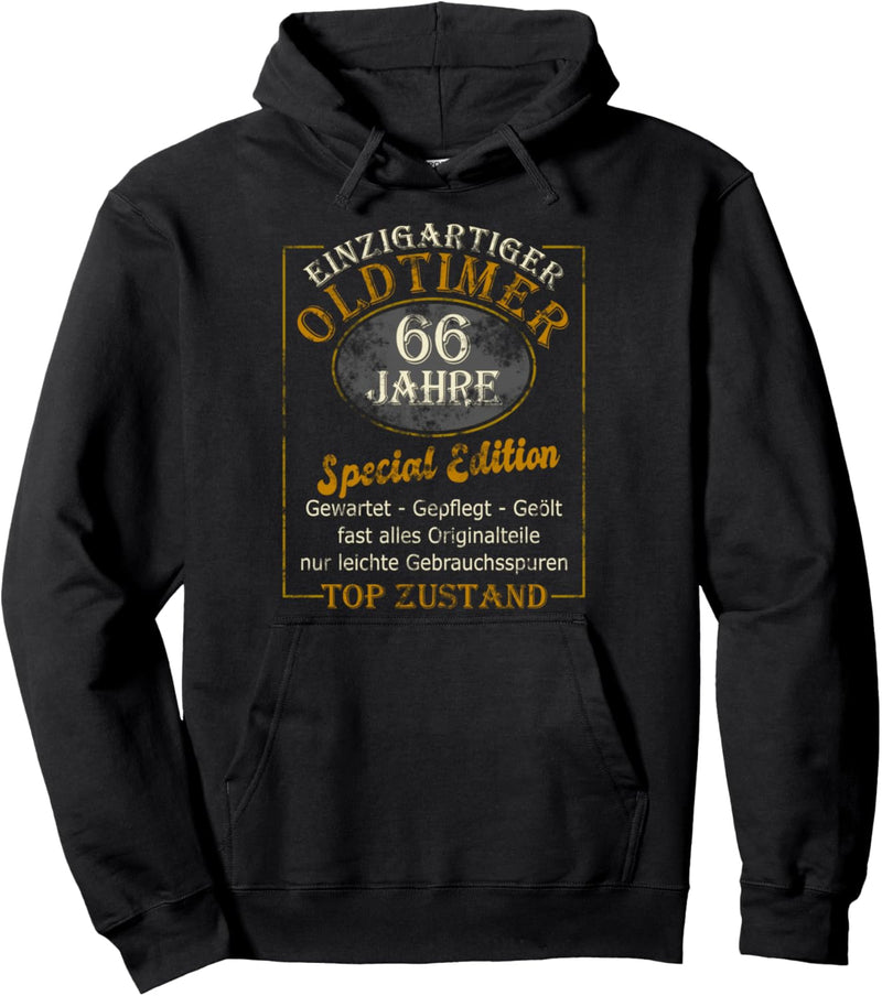66. Geburtstag Mann 66 Jahre alt Oldtimer Männer 66er Papa Pullover Hoodie