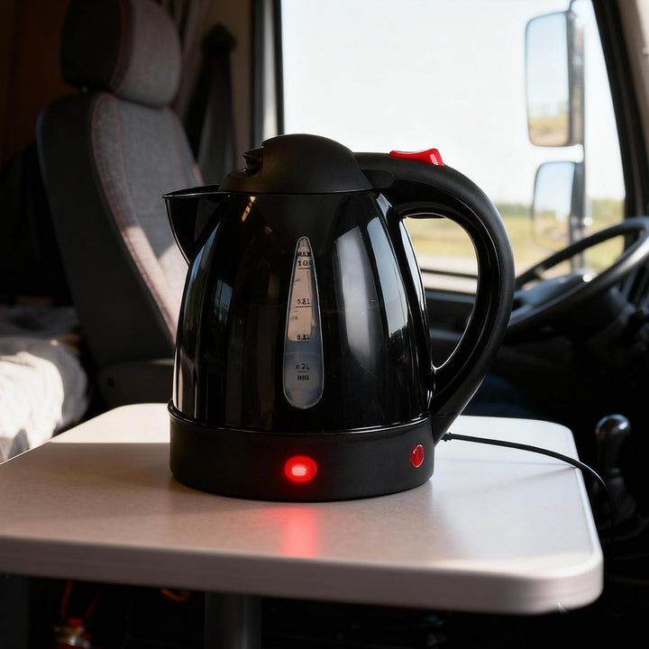Wasserkocher Auto 1L, Tragbare Reise wasserkocher für Auto Camping, Reisekocher mit Zigarettenanzünd